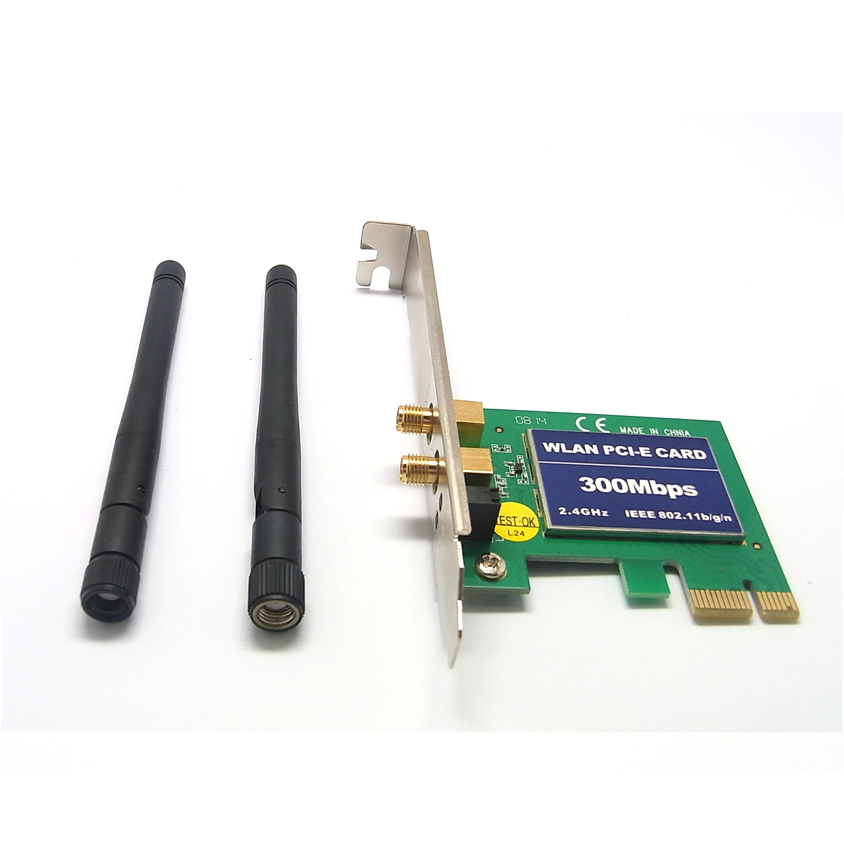 New PCIe Wireless Wlan Network WiFi Card to PCI-e x1 adapter + 2 ...